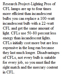 Research Project-Lighting